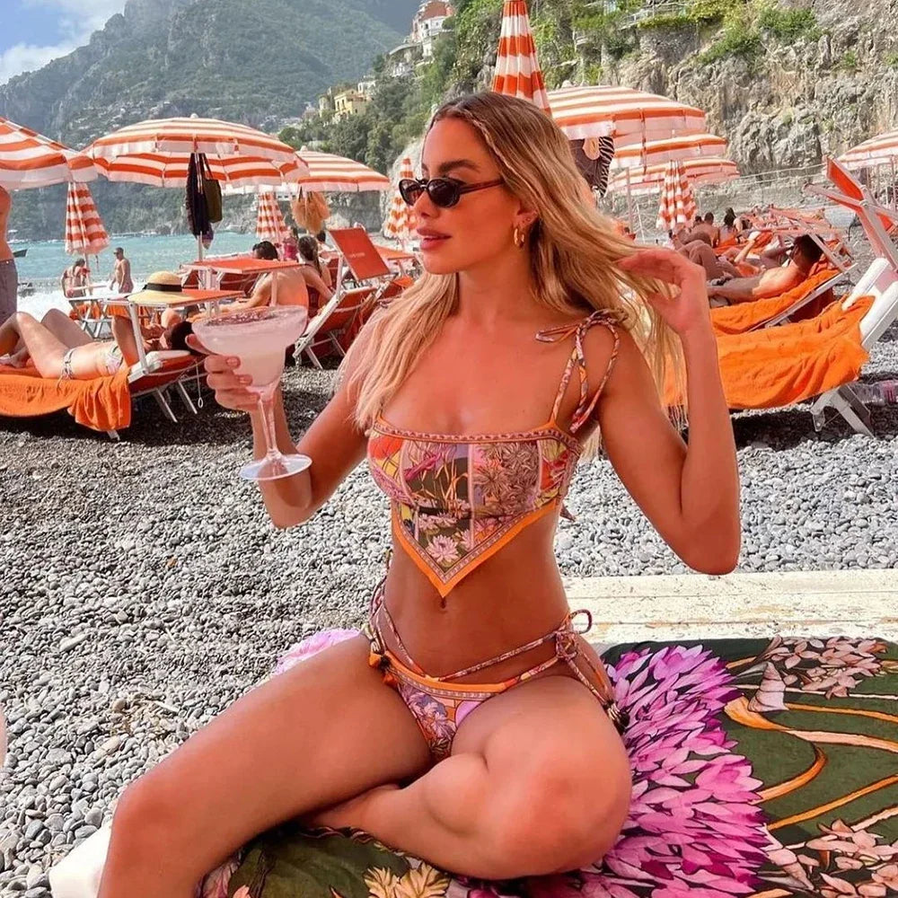 Gemma Two Piece Swimsuit for Stylish Beach Looks - Love Salve 