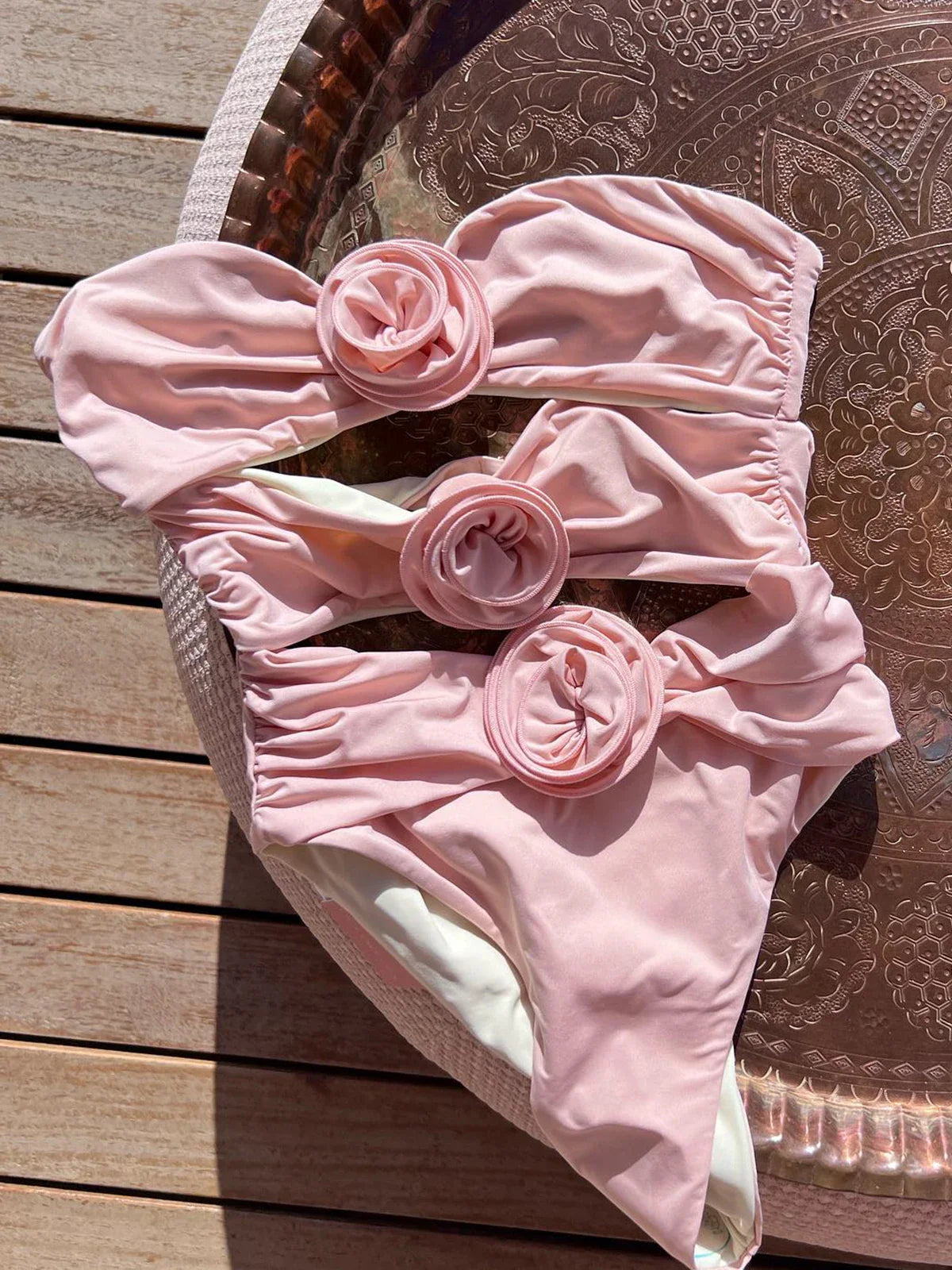 Oceana One Piece Swimsuit in White and Pink for Women