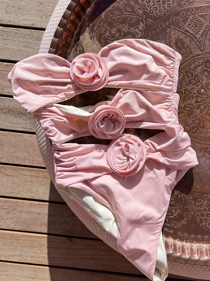 Oceana One Piece Swimsuit in White and Pink for Women