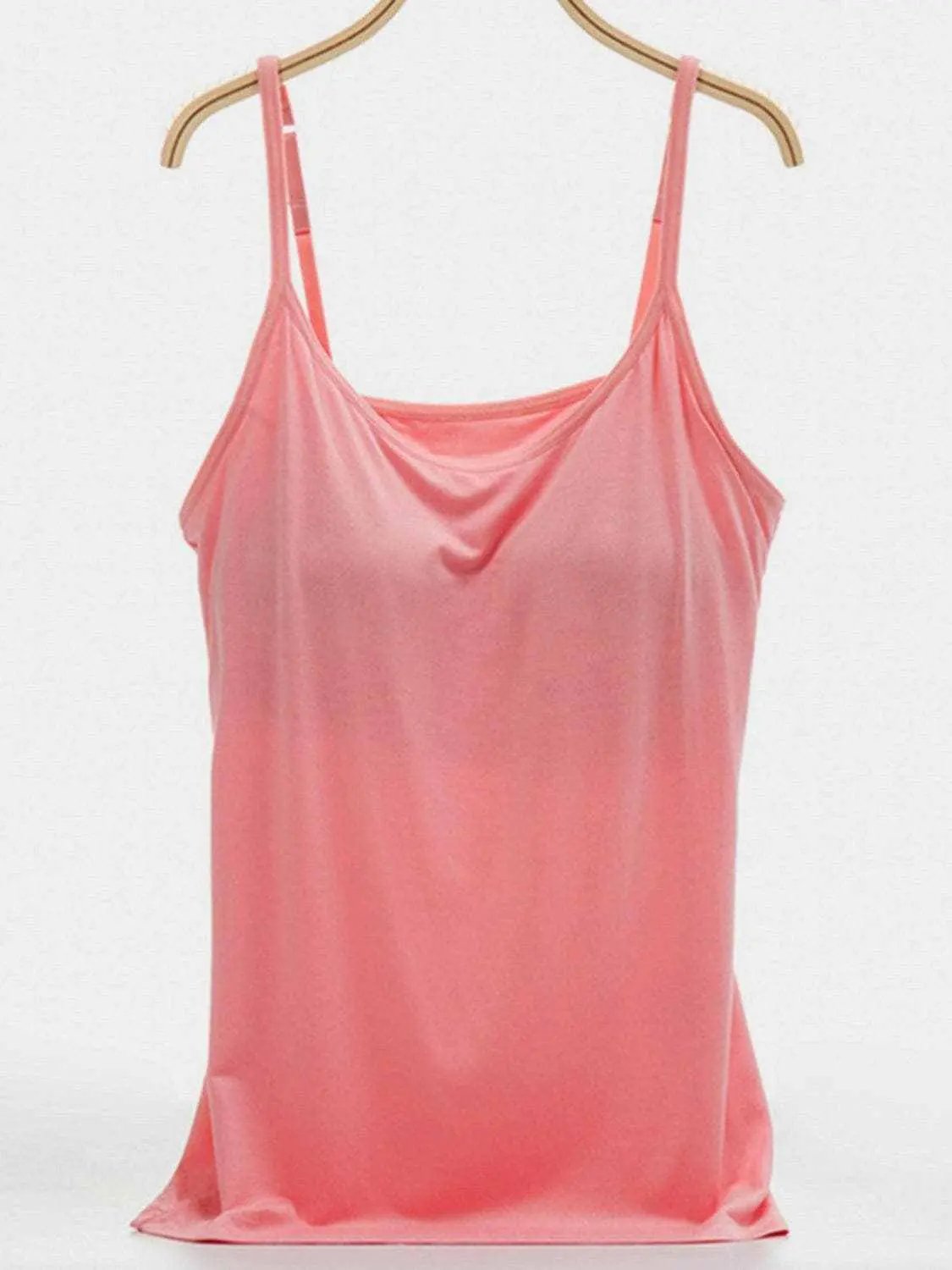 Scoop neck cami with adjustable straps - Love Salve 