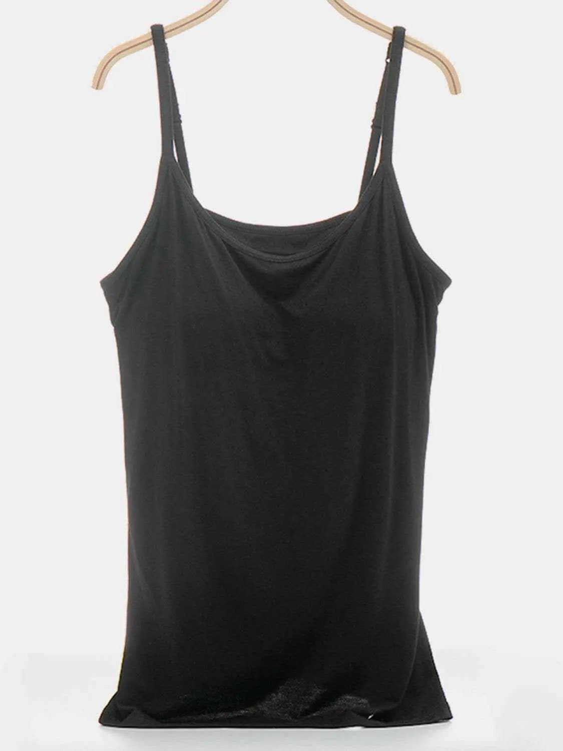 Scoop neck cami with adjustable straps - Love Salve 