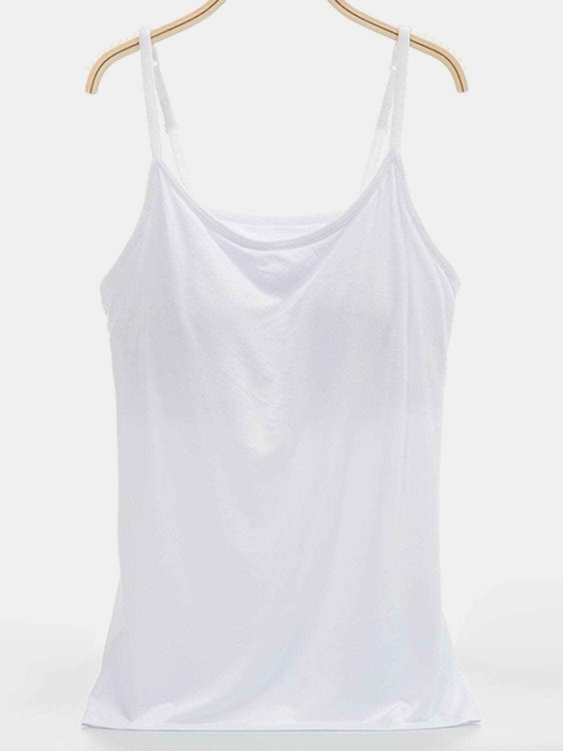 Scoop neck cami with adjustable straps - Love Salve 