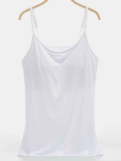 Scoop neck cami with adjustable straps - Love Salve 