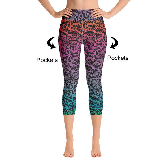 Rainbow Ombre Lace Capri Leggings MM