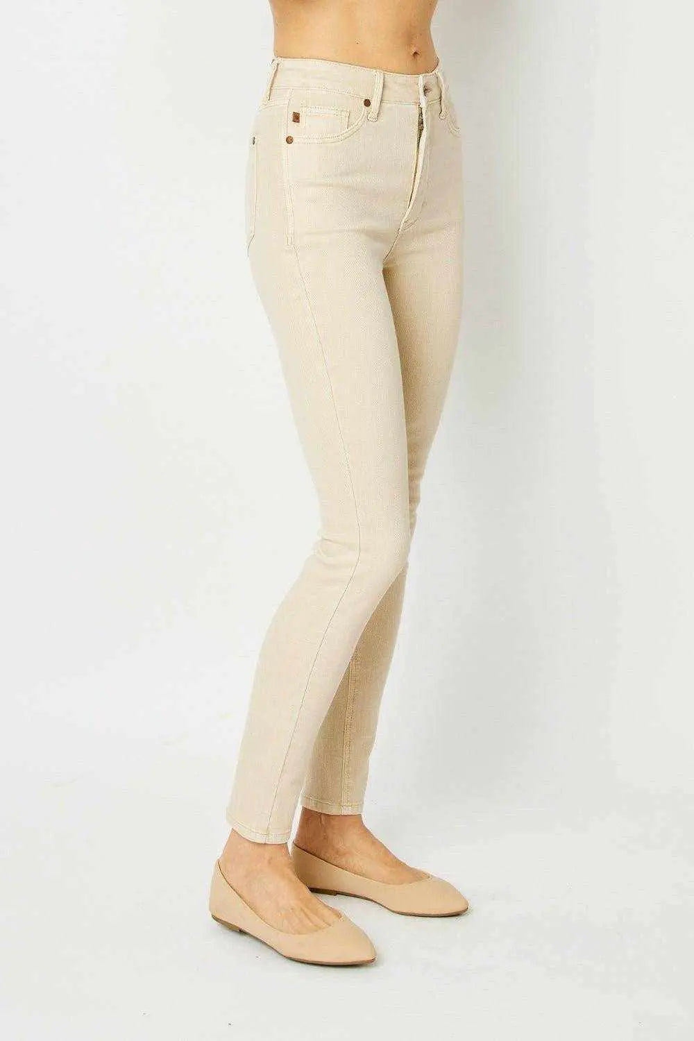Sculpted tummy control skinny jeans - Love Salve 