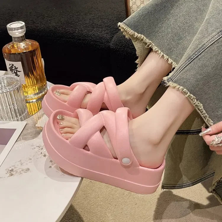 Thick Sole Heightened Comfortable Women's Sandals for Summer - Love Salve 