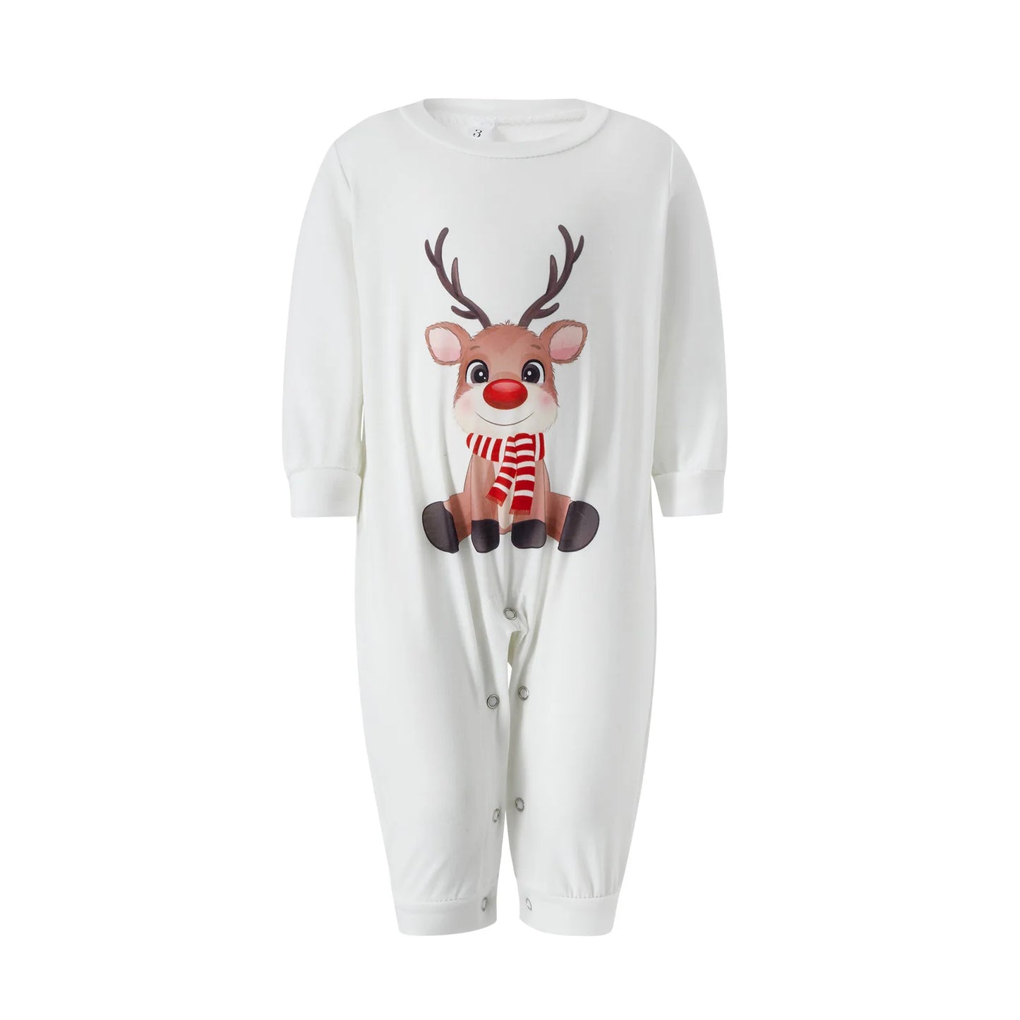 Family Matching Christmas Pajamas Outfits Long Sleeve Elk Printed Tops