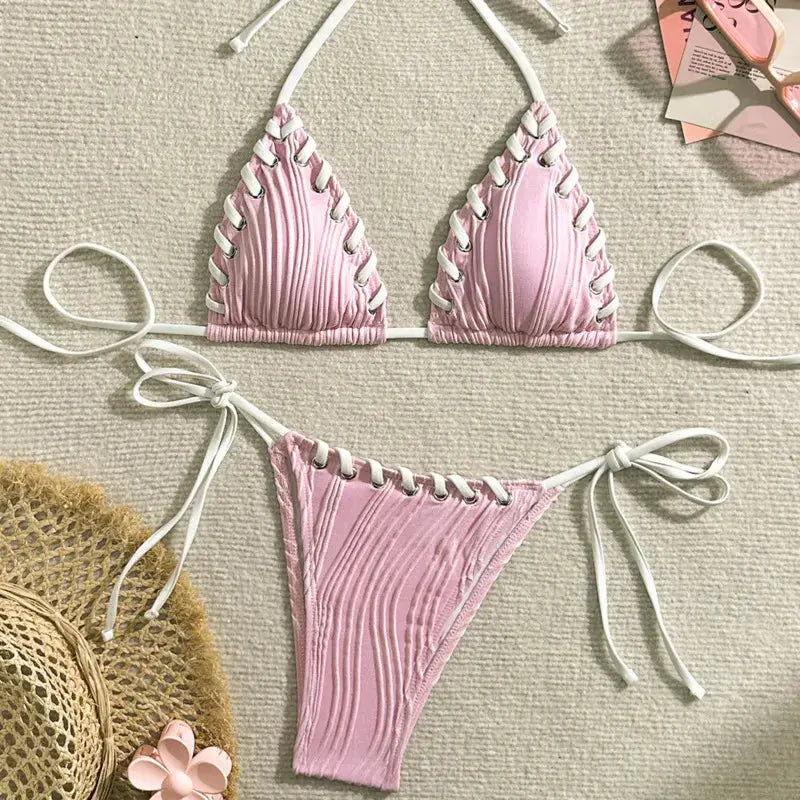 Marvelous Two Piece Swimsuit for Stylish Beach Days - Love Salve 