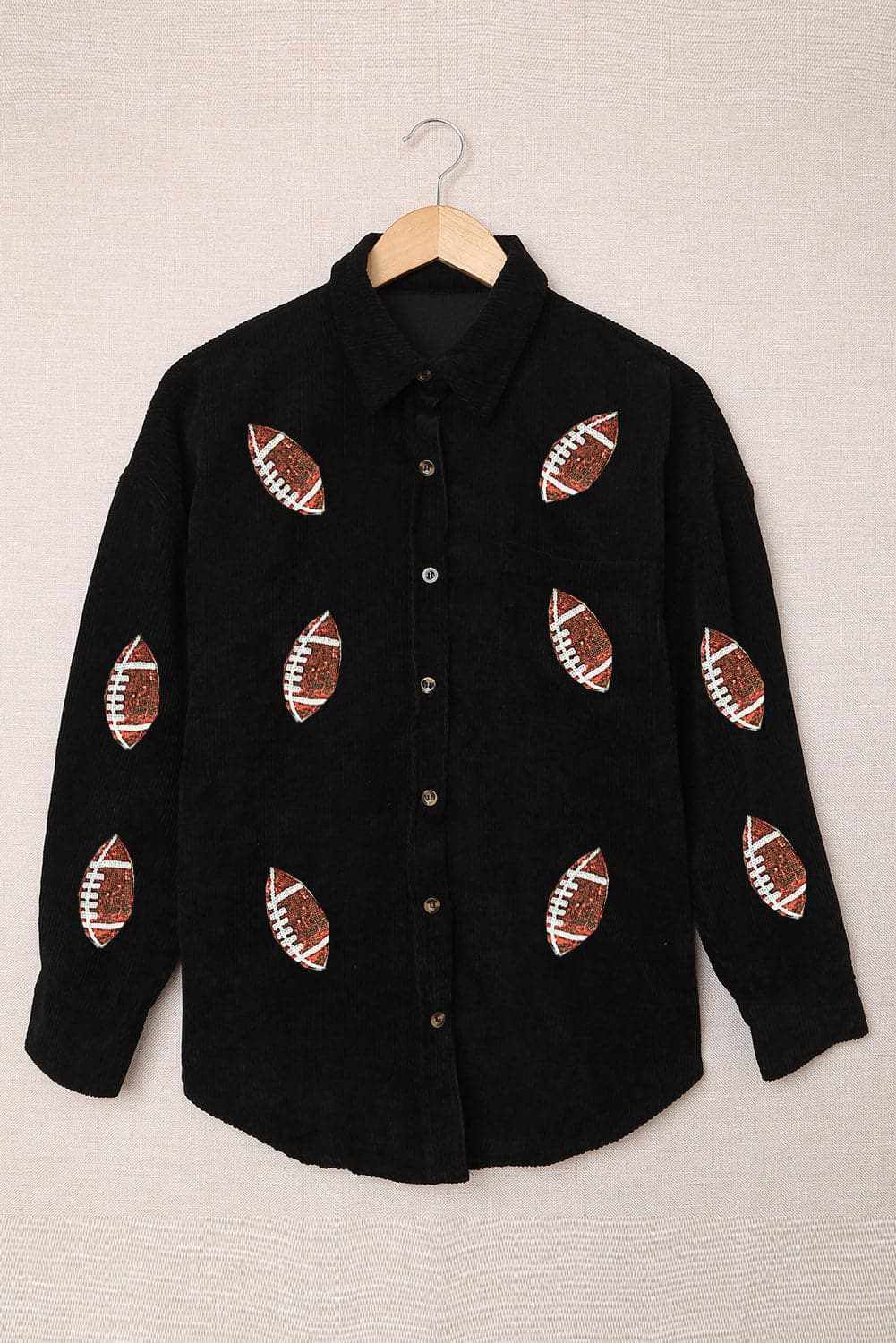Sequin football jacket - long sleeve - Love Salve 