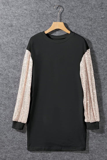 Sequin long sleeve dress with allure - Love Salve 