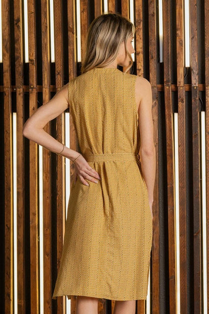 Sew In Love Full Size Printed Sleeveless Dress with Side Pockets - Love Salve 