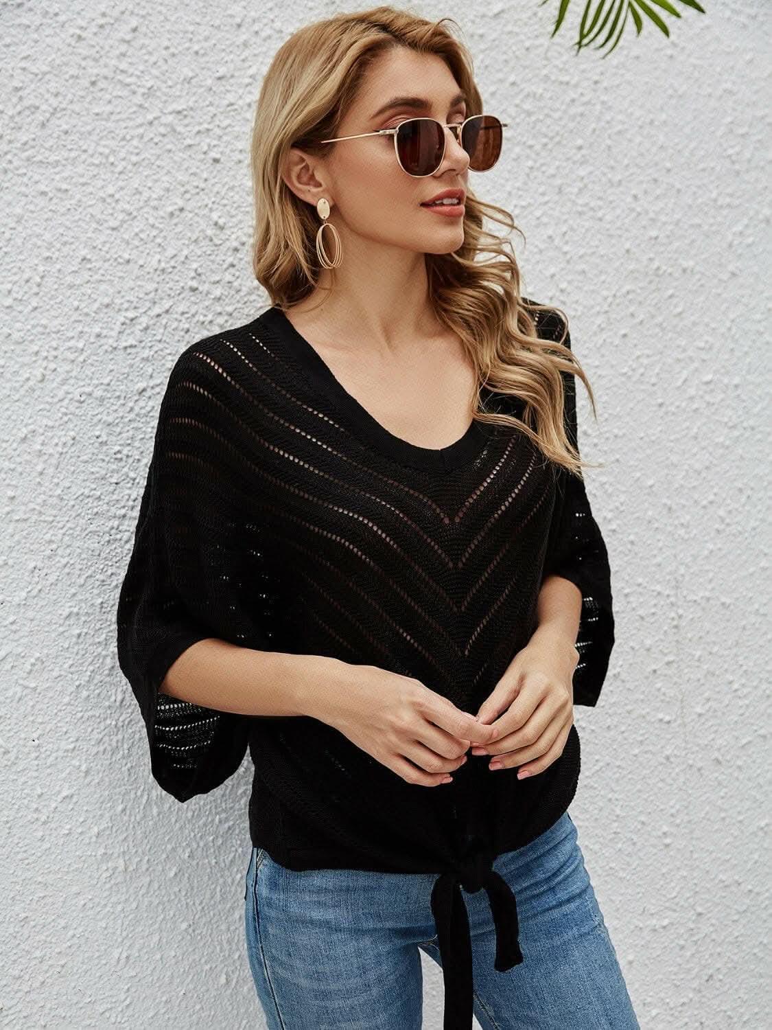 Sheer batwing sleeve cover-up - Love Salve 