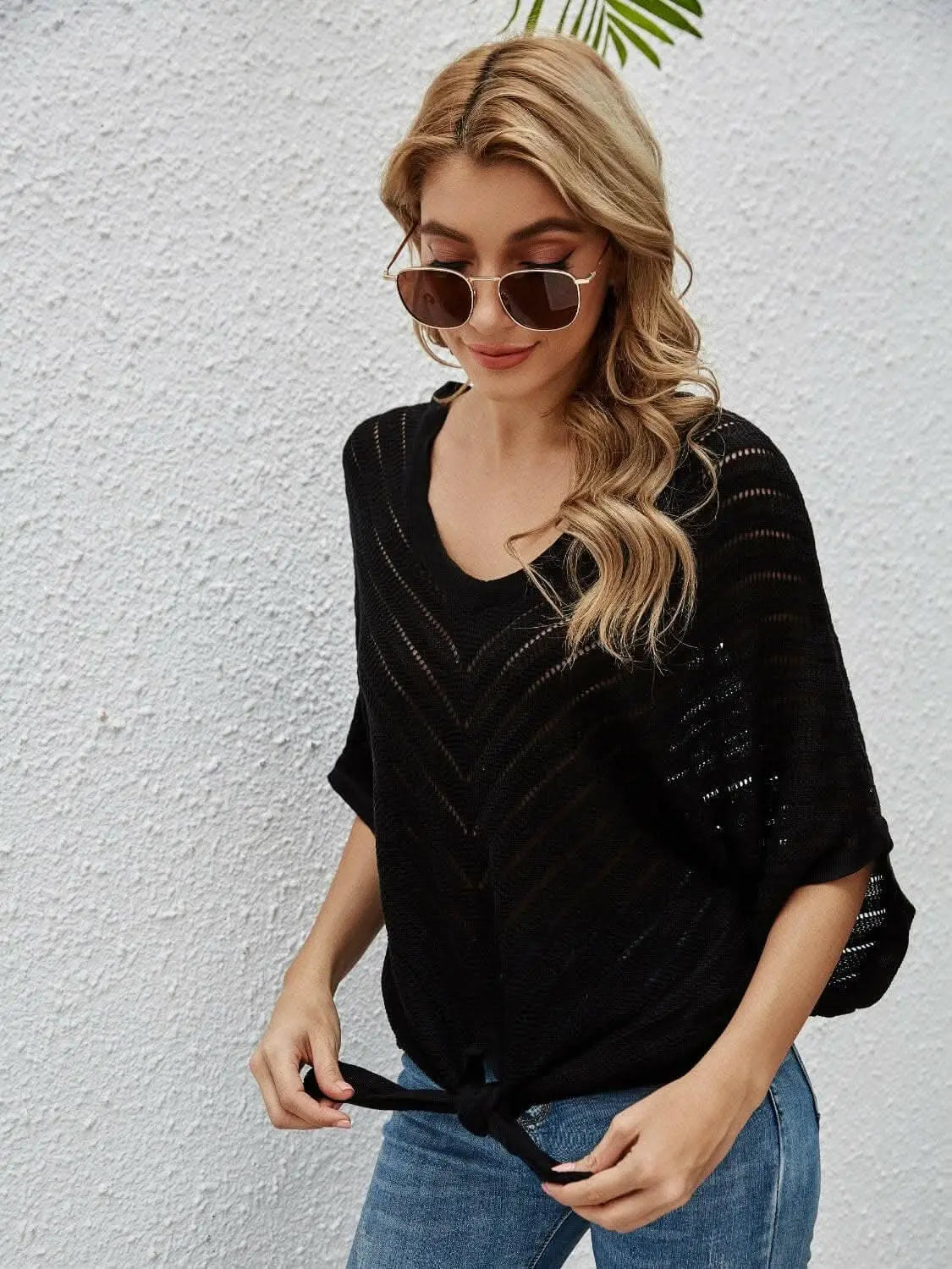 Sheer batwing sleeve cover-up - Love Salve 