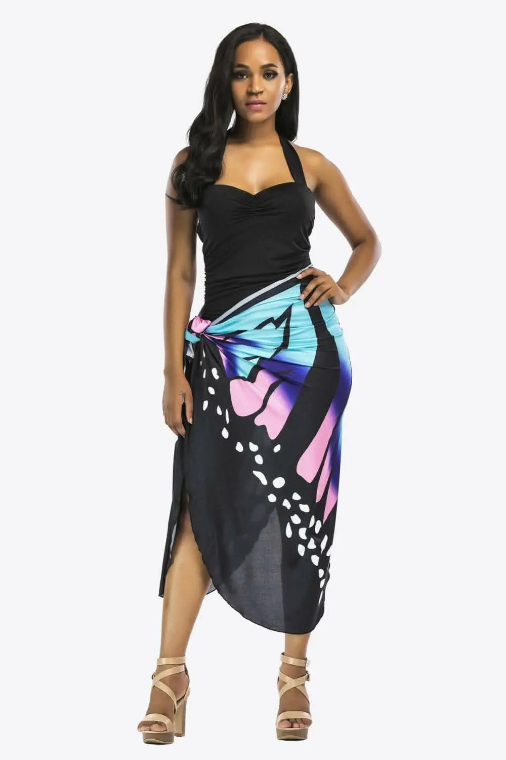 Sheer butterfly cover-up dress - Love Salve 