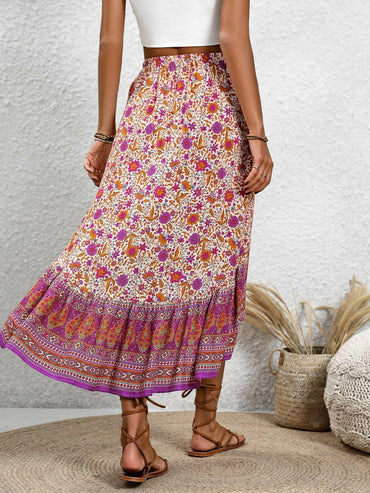 Sheer high-low skirt with elastic waist - Love Salve 