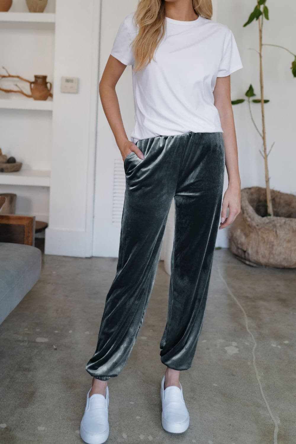 Sheer joggers with pockets - S to XL - Love Salve 