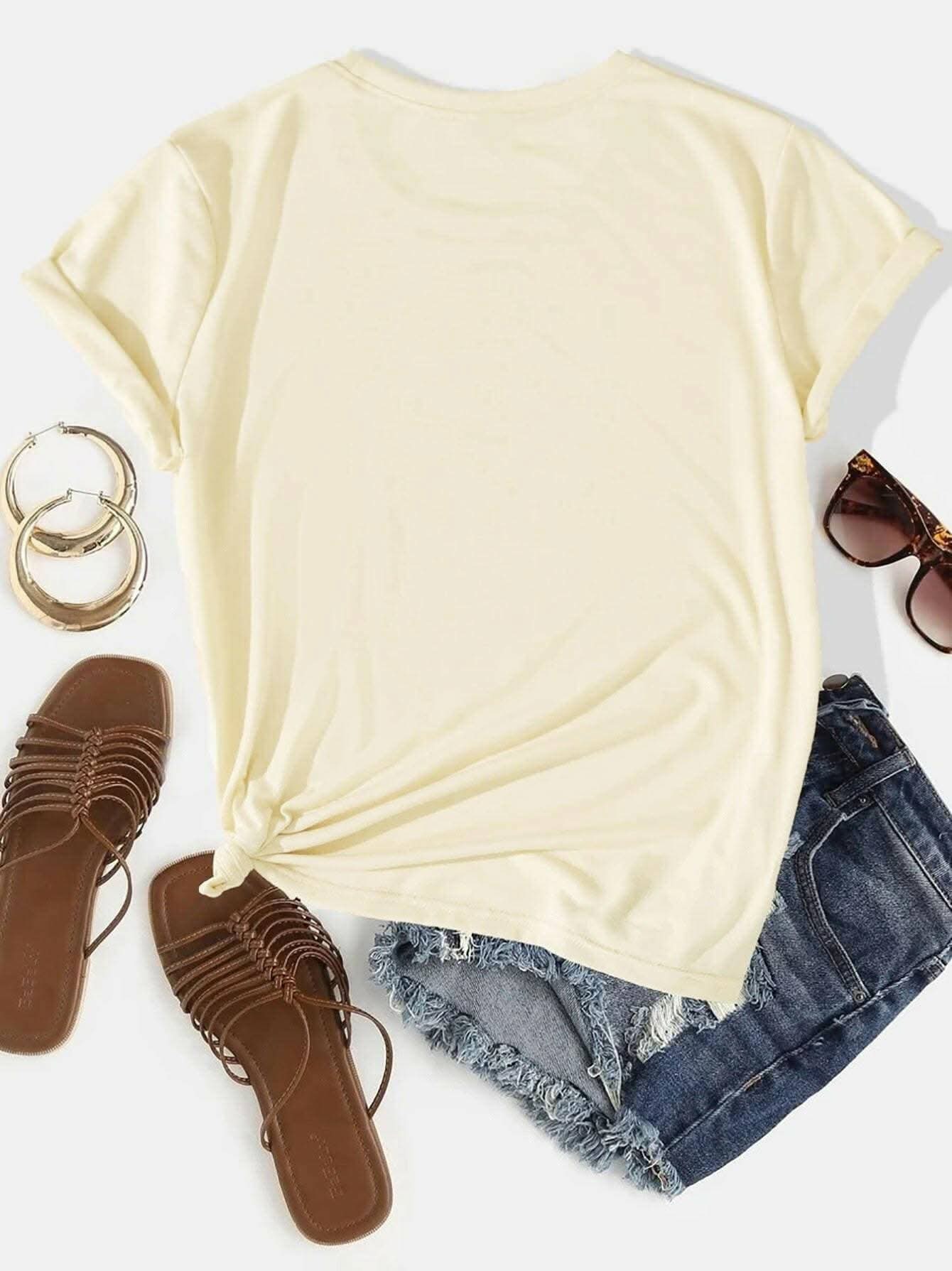 Sheer stretch t-shirt in polyester 