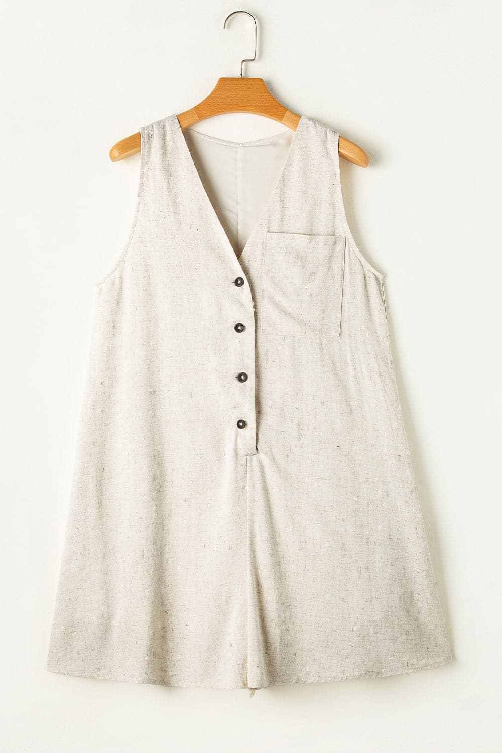Sheer v-neck sleeveless romper - Love Salve 