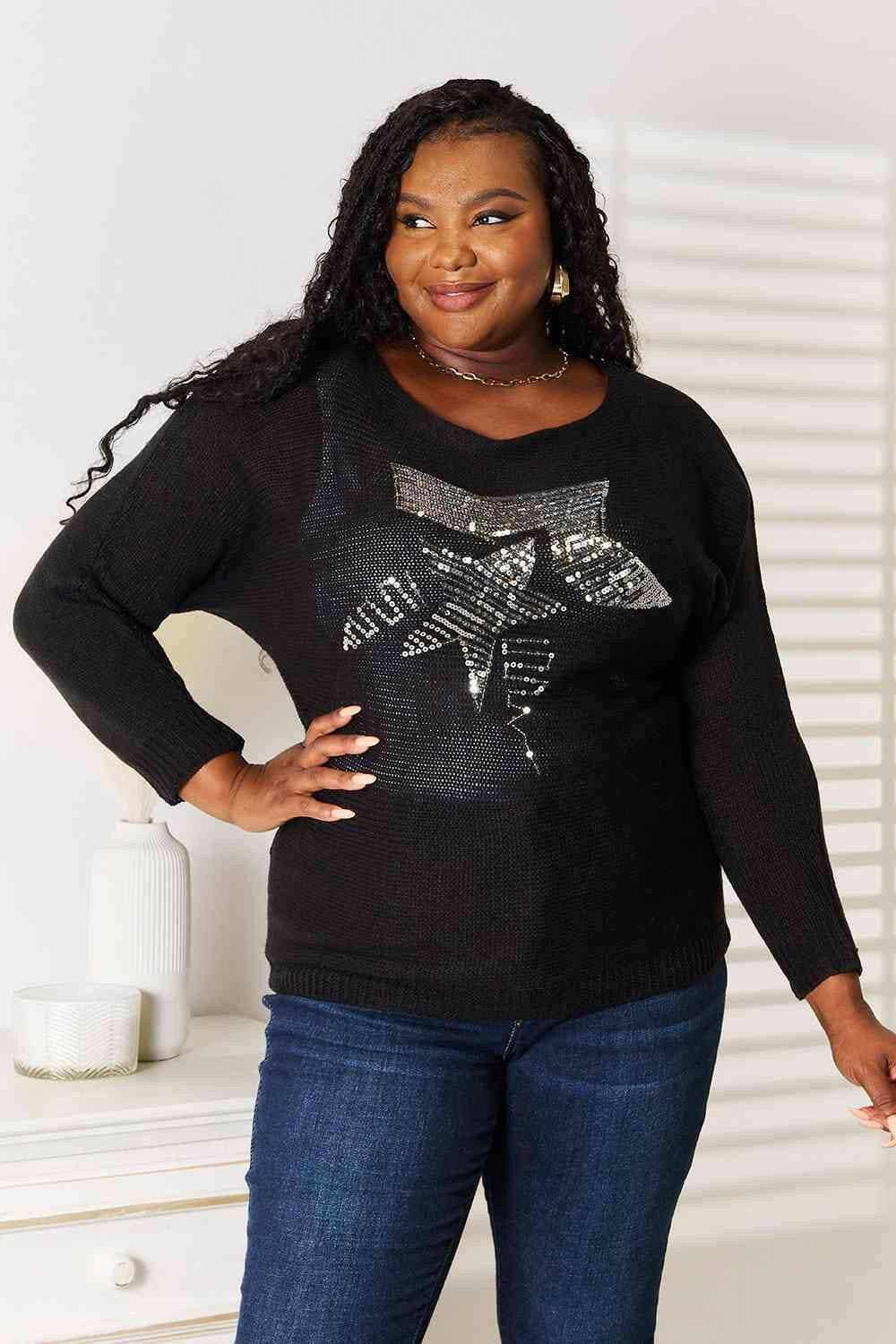 Shimmering sequin dolman sweater - Love Salve 