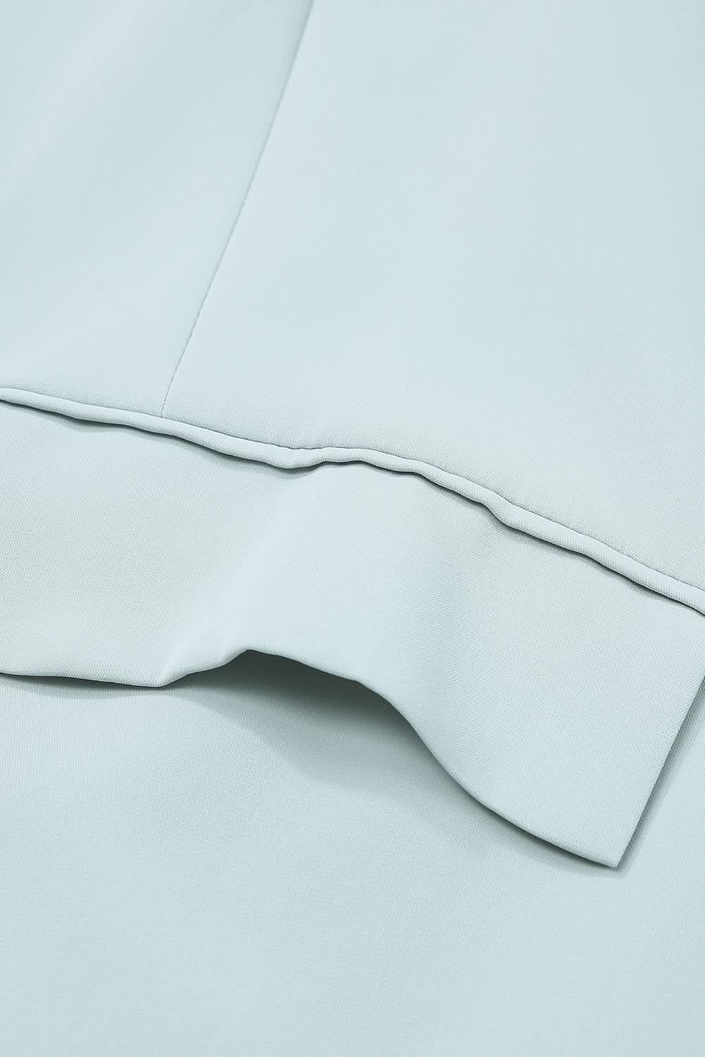 Sky blue plus size lapel blazer - Love Salve 