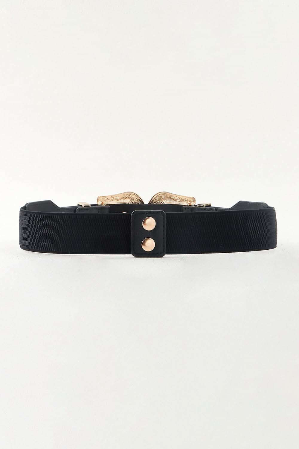 Sleek pu leather belt with alloy buckle 