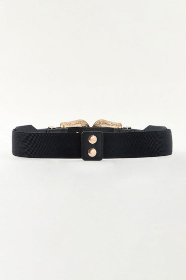 Sleek pu leather belt with alloy buckle 