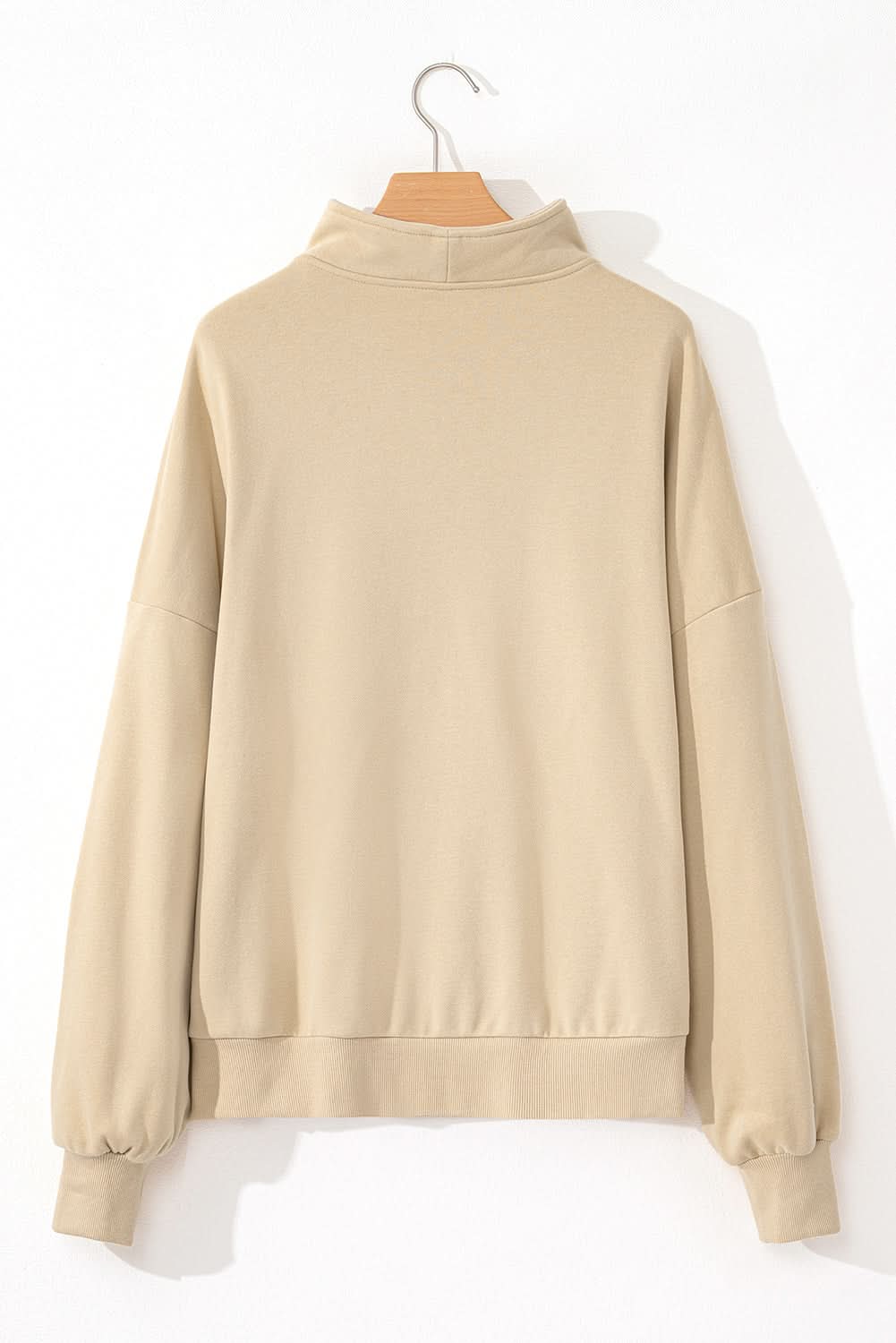 Smoke Gray Zip-up Stand Neck Kangaroo Pocket Sweatshirt - Love Salve 