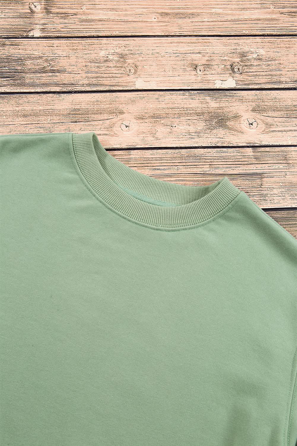 Smoke green drop shoulder sweatshirt - Love Salve 