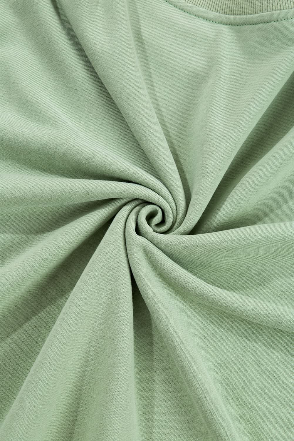 Smoke green drop shoulder sweatshirt - Love Salve 