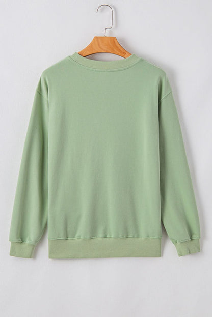 Smoke green drop shoulder sweatshirt - Love Salve 