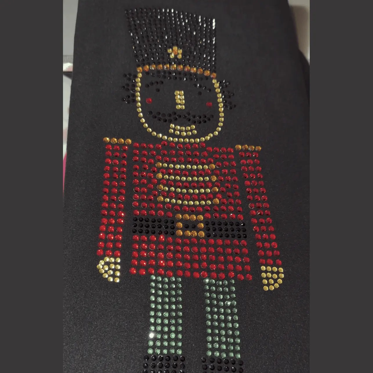 Handmade Rhinestone Toy Soldier Nutcracker Full Length with Pockets MM