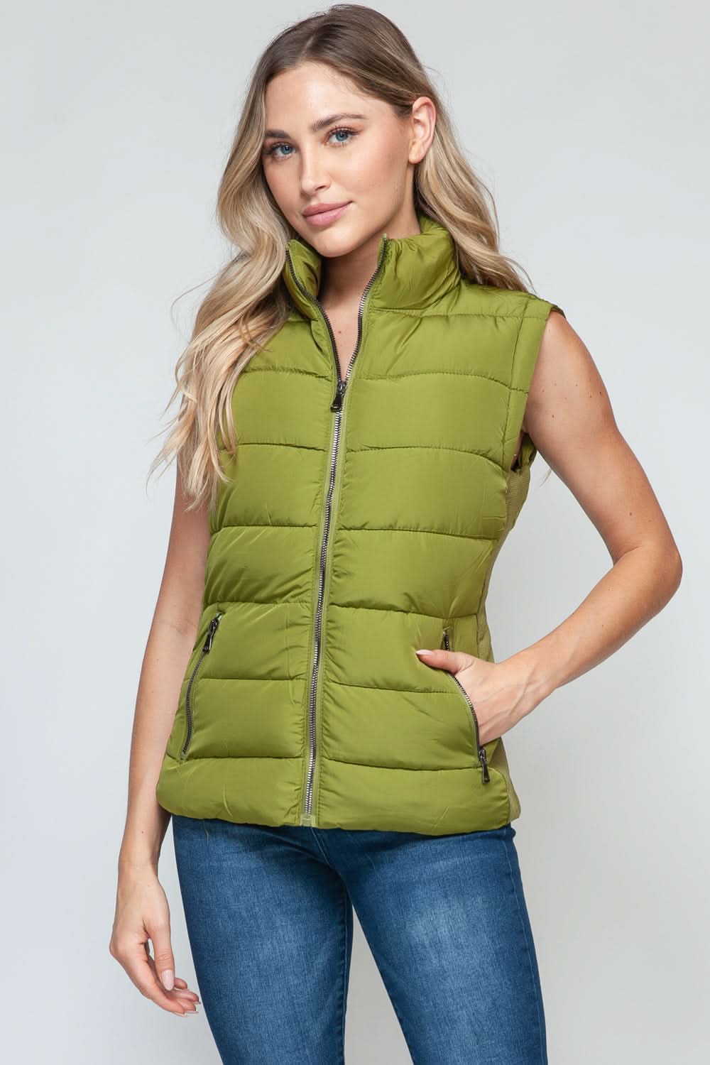 Snobbish cozy zip-up turtleneck vest - Love Salve 