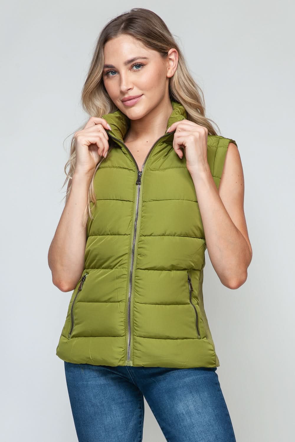 Snobbish cozy zip-up turtleneck vest - Love Salve 