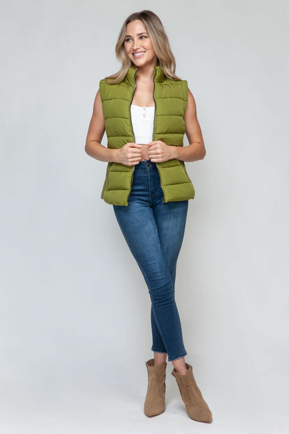 Snobbish cozy zip-up turtleneck vest - Love Salve 