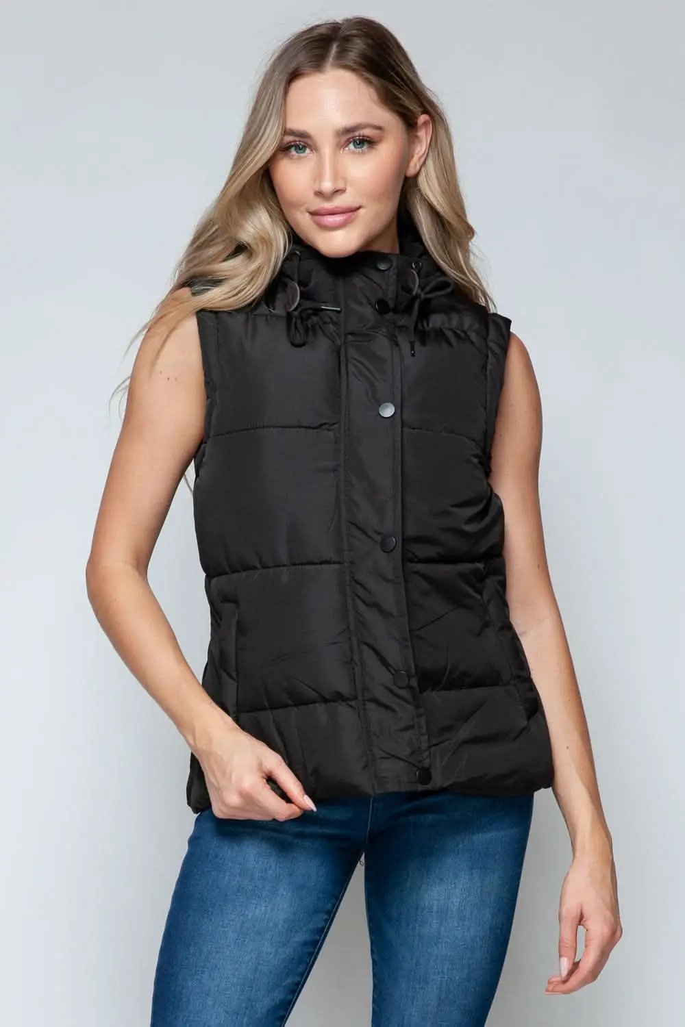 Snobbish hooded vest with zip closure - Love Salve 