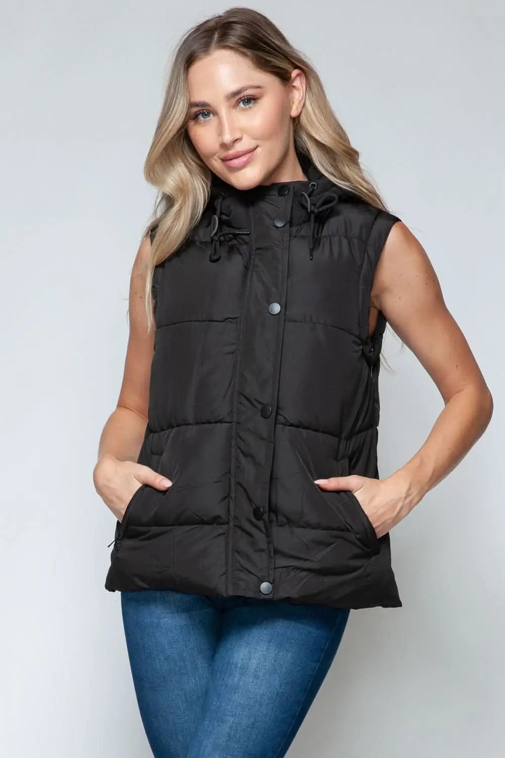 Snobbish hooded vest with zip closure - Love Salve 