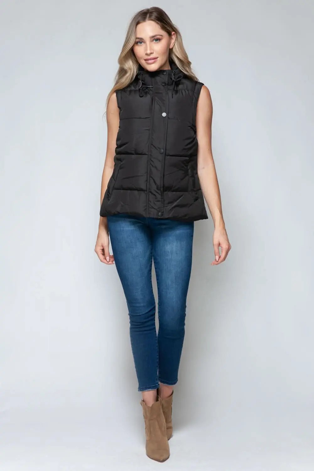 Snobbish hooded vest with zip closure - Love Salve 