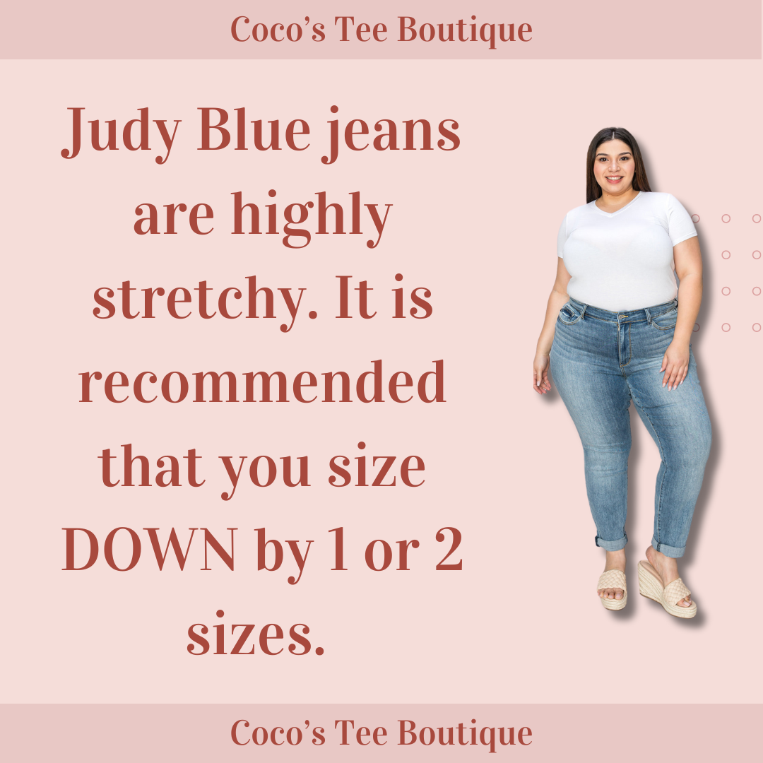 Judy Blue Full Size High Waist Tummy Control Cuffed Denim Shorts Coco’s Tee Boutique
