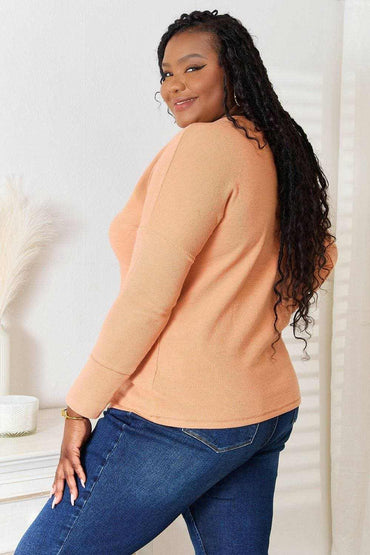 Sophisticated Comfort Half Button Blouse - Love Salve 