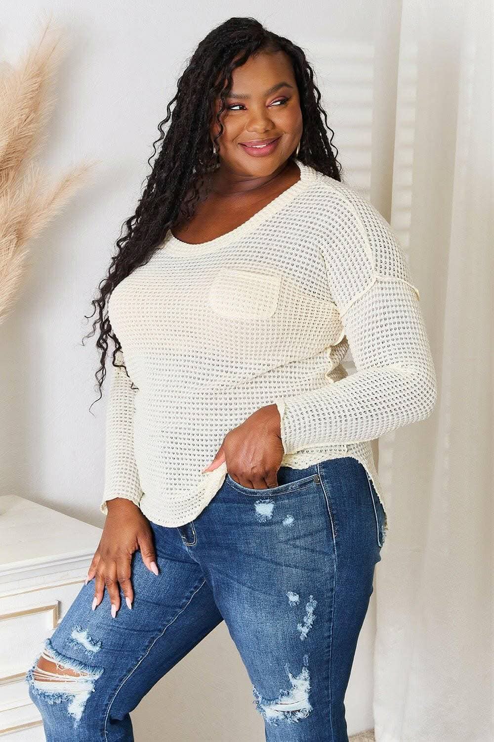 Sophisticated scoop neck blouse - Love Salve 