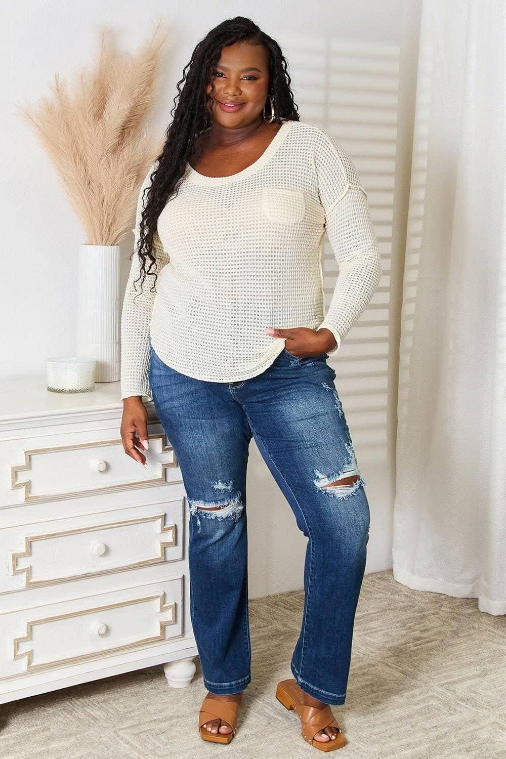 Sophisticated scoop neck blouse - Love Salve 