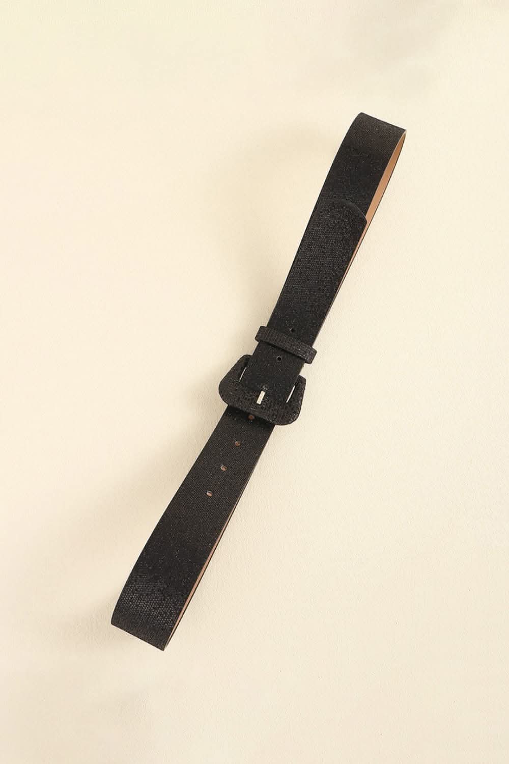 Sparkling glitter PU leather belt 