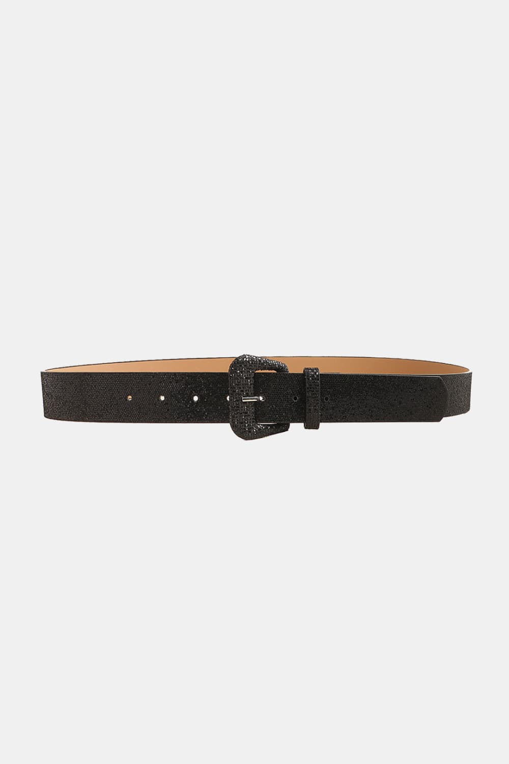 Sparkling glitter PU leather belt 