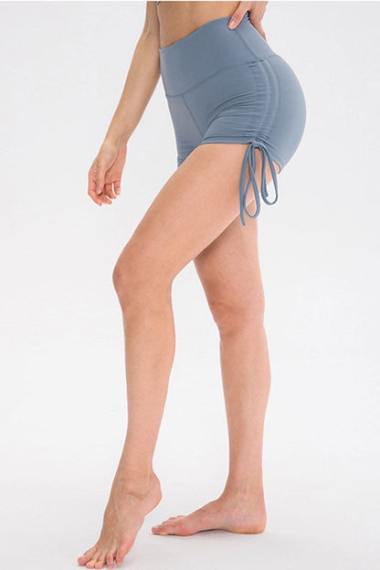Sporty drawstring shorts - breathable nylon blend 