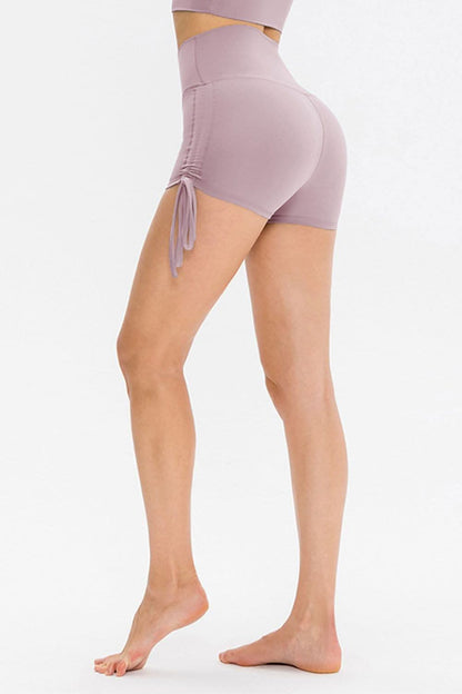 Sporty drawstring shorts - breathable nylon blend 