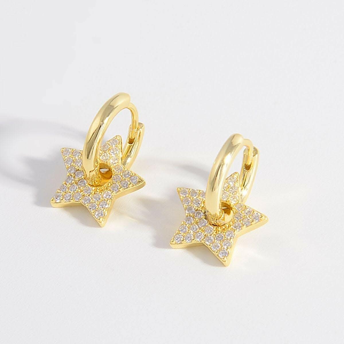Sterling silver star zircon studs - Love Salve 