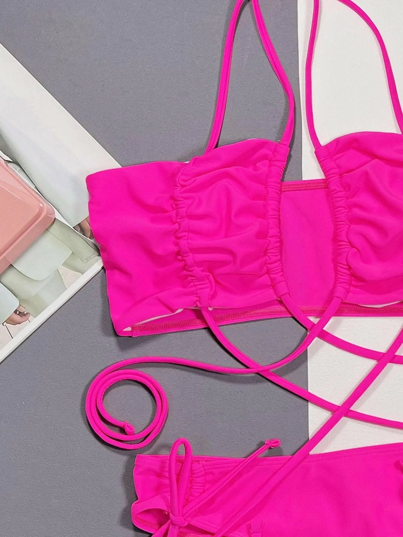 Stylish Halter Neck Bikini Set - Love Salve 