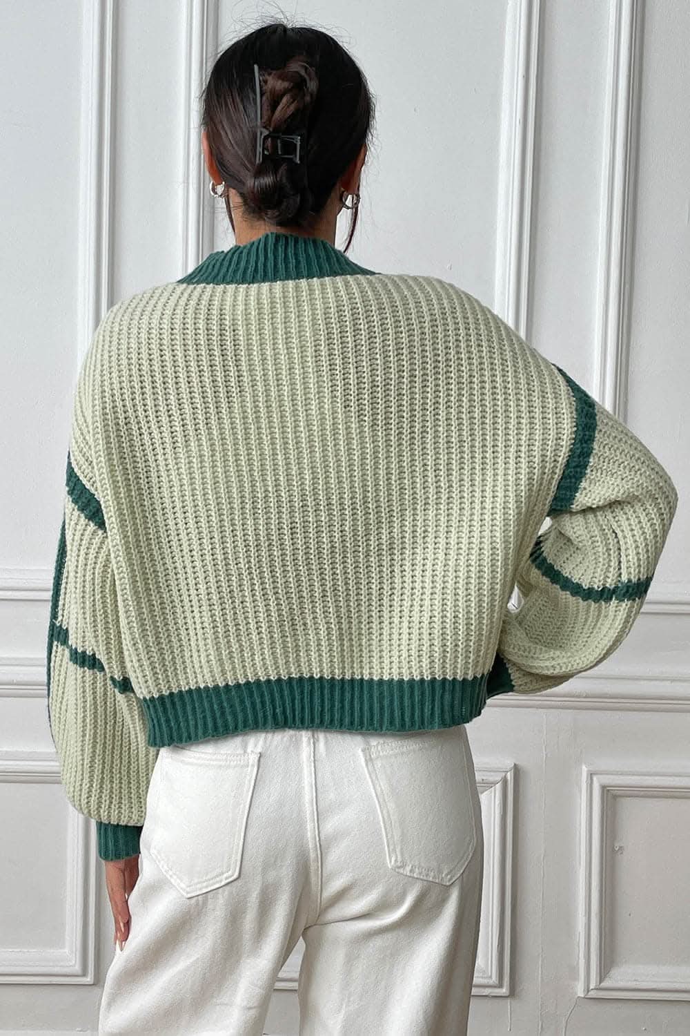 Stylish Long Sleeve Open Front Cardigan 