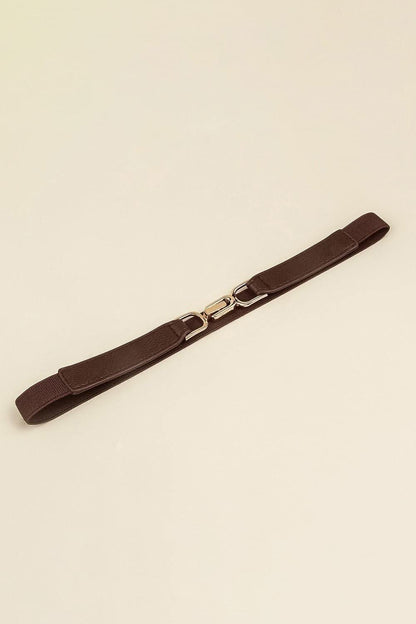 Stylish PU elastic belt with alloy buckle 