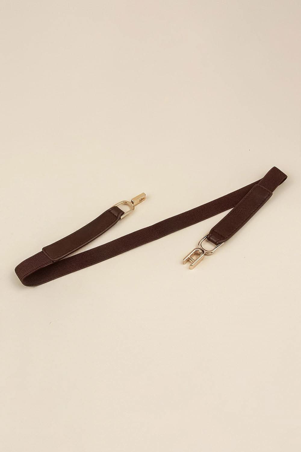 Stylish PU elastic belt with alloy buckle 